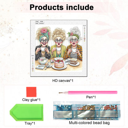 Funny Grandma - Special Shaped Drill Diamond Painting 30*30CM