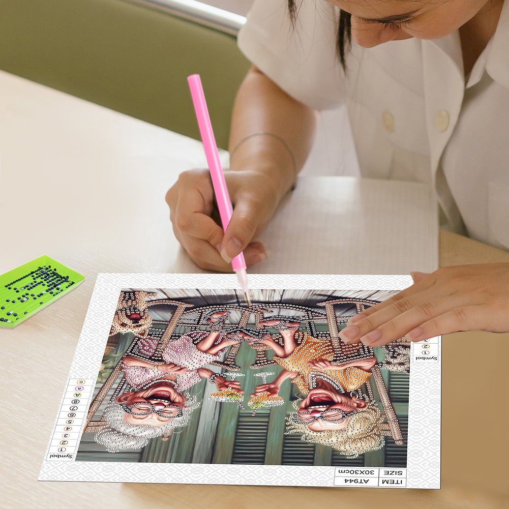 Funny Grandma - Special Shaped Drill Diamond Painting 30*30CM