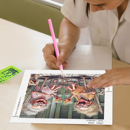 Funny Grandma - Special Shaped Drill Diamond Painting 30*30CM