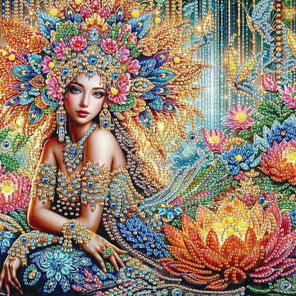 Elegant Woman - Special Shaped Drill Diamond Painting 30*30CM
