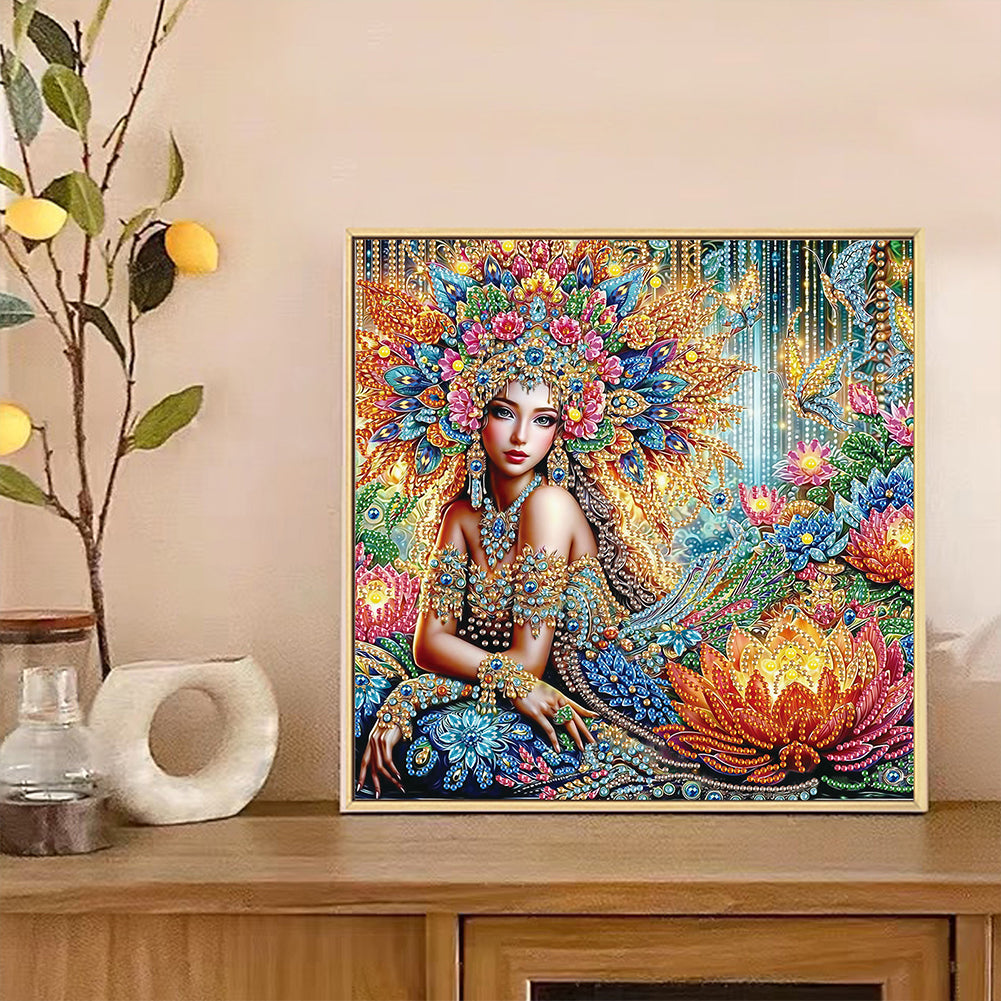 Elegant Woman - Special Shaped Drill Diamond Painting 30*30CM
