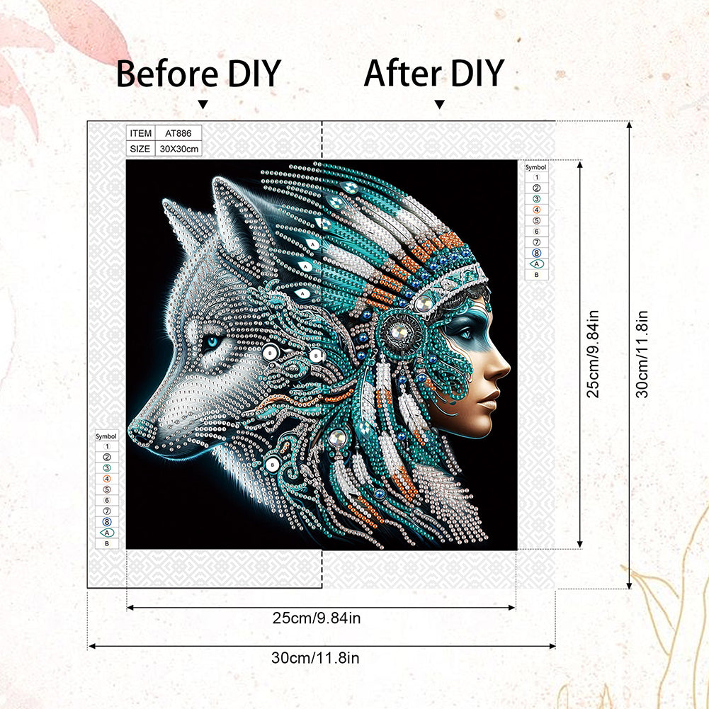 Elegant Woman - Special Shaped Drill Diamond Painting 30*30CM