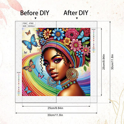 Elegant Woman - Special Shaped Drill Diamond Painting 30*30CM