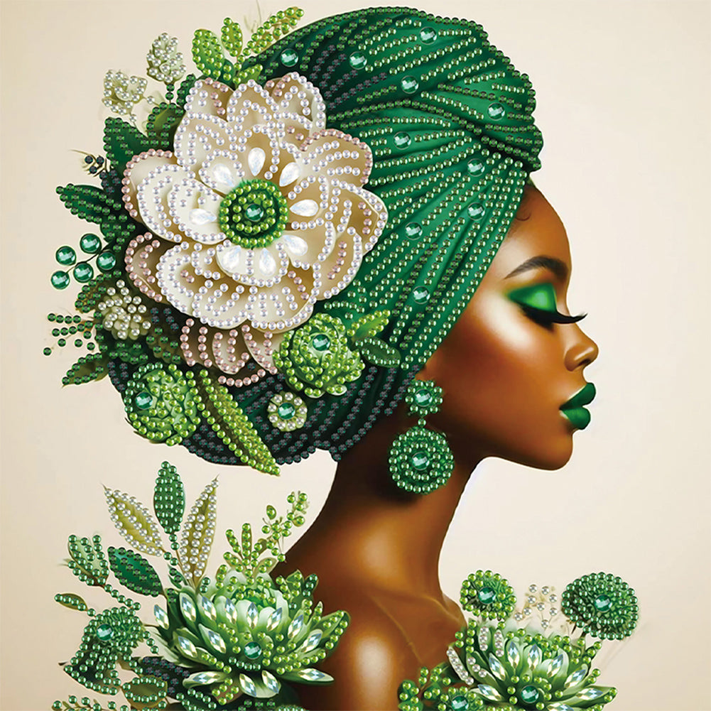 Elegant Woman - Special Shaped Drill Diamond Painting 30*30CM