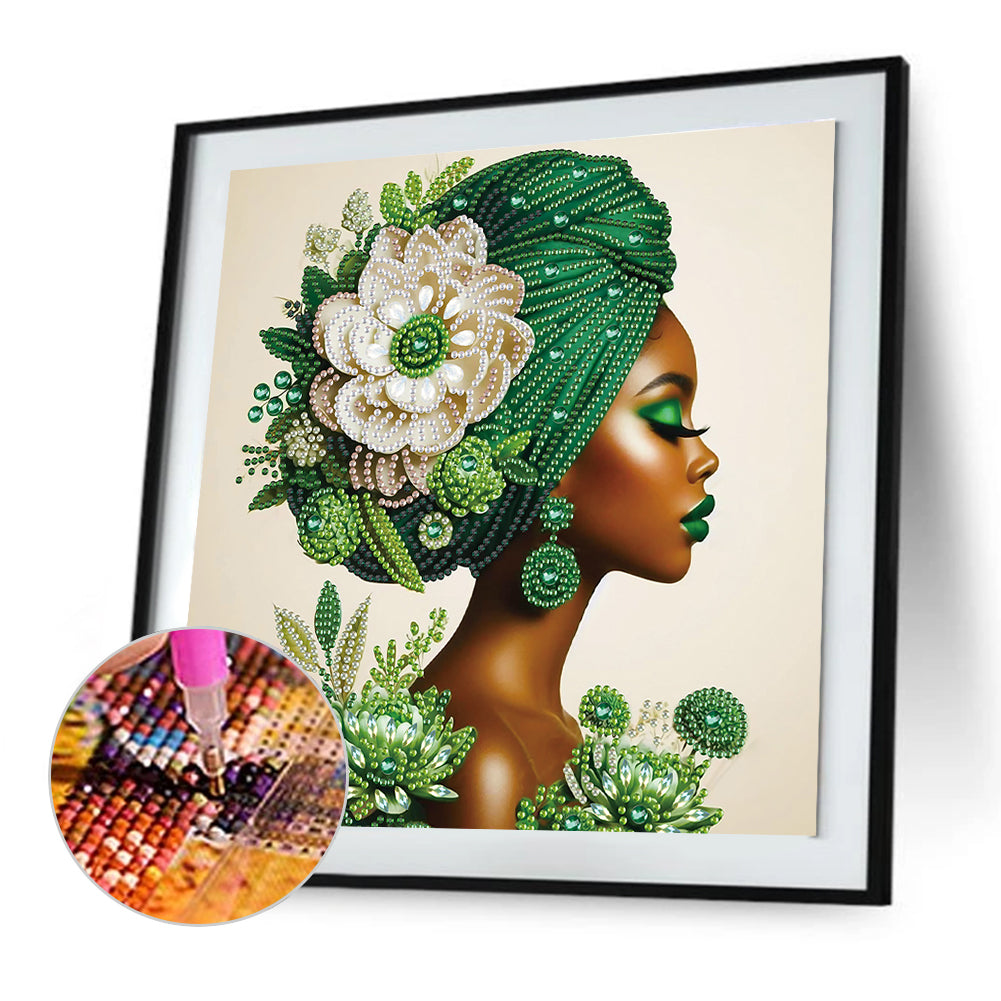 Elegant Woman - Special Shaped Drill Diamond Painting 30*30CM