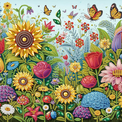 Flowers In The Woods - Special Shaped Drill Diamond Painting 30*30CM