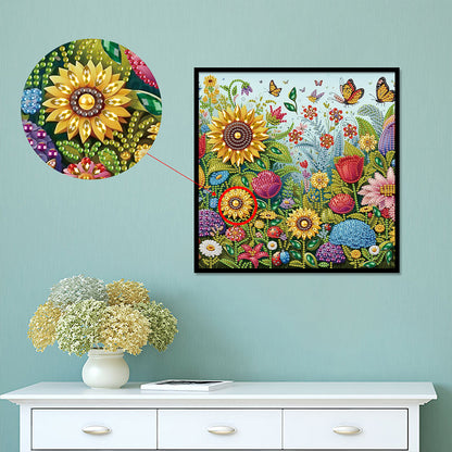 Flowers In The Woods - Special Shaped Drill Diamond Painting 30*30CM