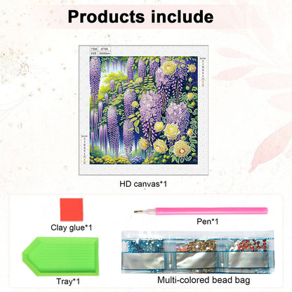 Flowers In The Woods - Special Shaped Drill Diamond Painting 30*30CM