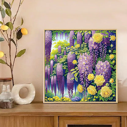 Flowers In The Woods - Special Shaped Drill Diamond Painting 30*30CM