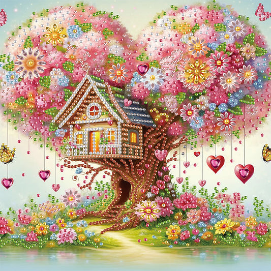 Flowers In The Woods - Special Shaped Drill Diamond Painting 30*30CM