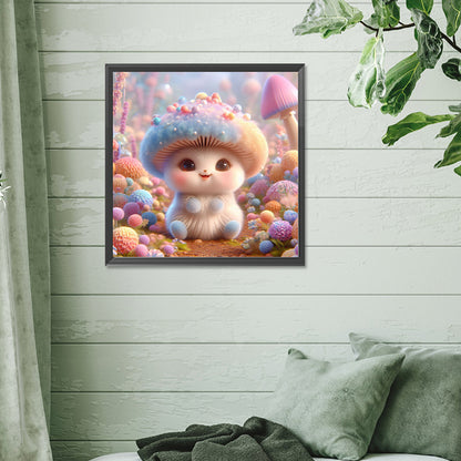 Blue Mushroom - Full Round Drill Diamond Painting 30*30CM