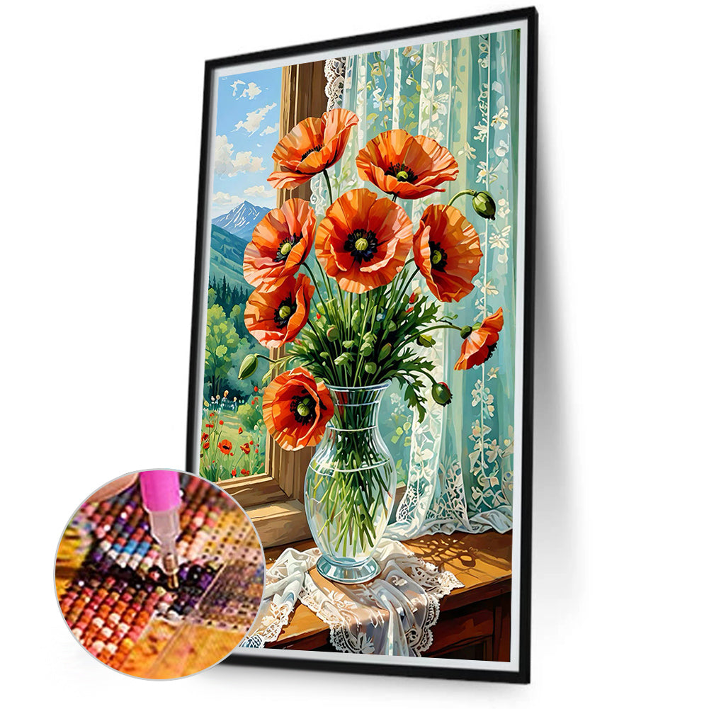 Poppy - Full Round Drill Diamond Painting 40*70CM