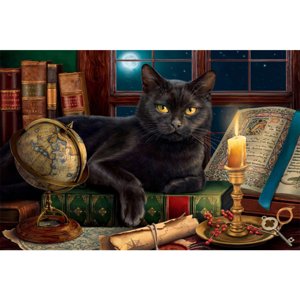 Black Cat - Full Square Drill Diamond Painting 60*40CM