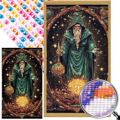 Old Wizard - Full AB Round Drill Diamond Painting 40*70CM