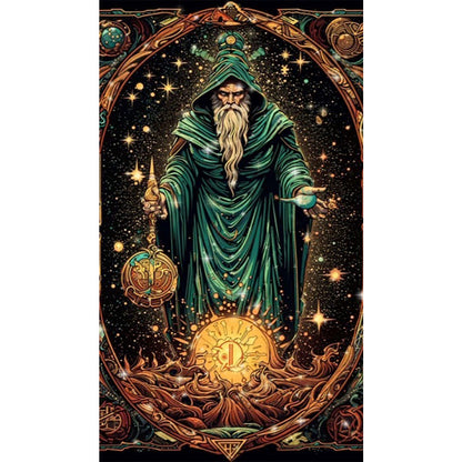 Old Wizard - Full AB Round Drill Diamond Painting 40*70CM