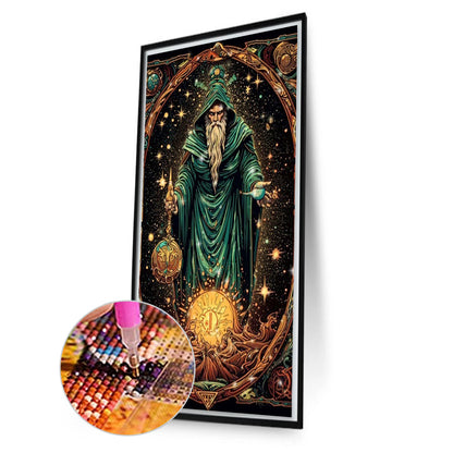 Old Wizard - Full AB Round Drill Diamond Painting 40*70CM