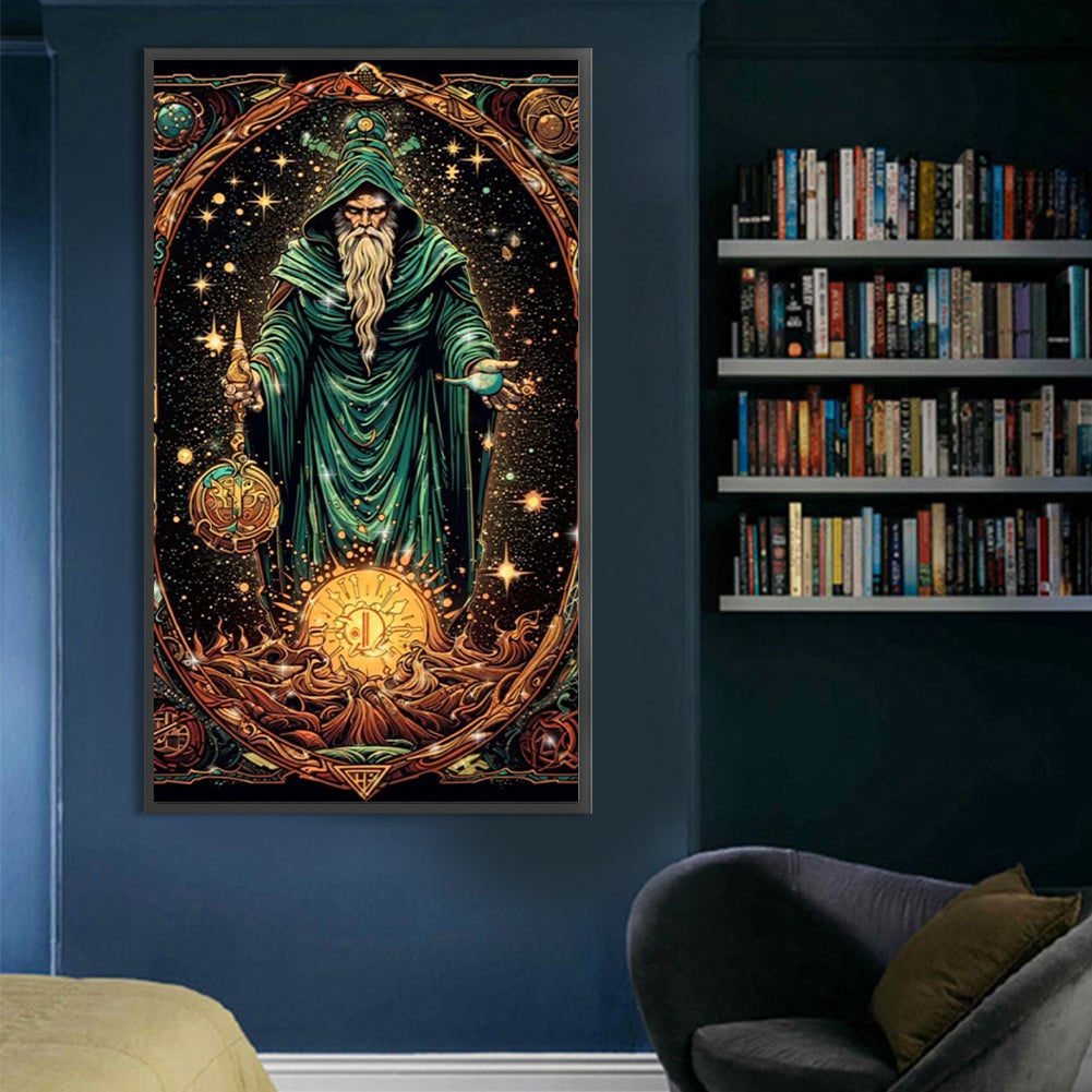 Old Wizard - Full AB Round Drill Diamond Painting 40*70CM