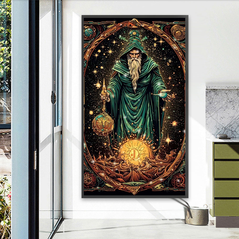 Old Wizard - Full AB Round Drill Diamond Painting 40*70CM