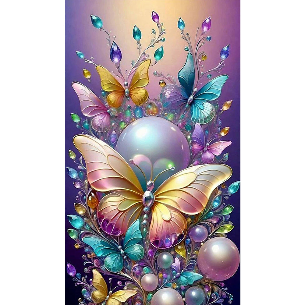 Pearl Butterfly - Full Square Drill Diamond Painting 40*70CM