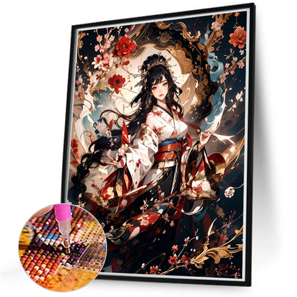 Ancient Style Girl - Full Round Drill Diamond Painting 40*50CM