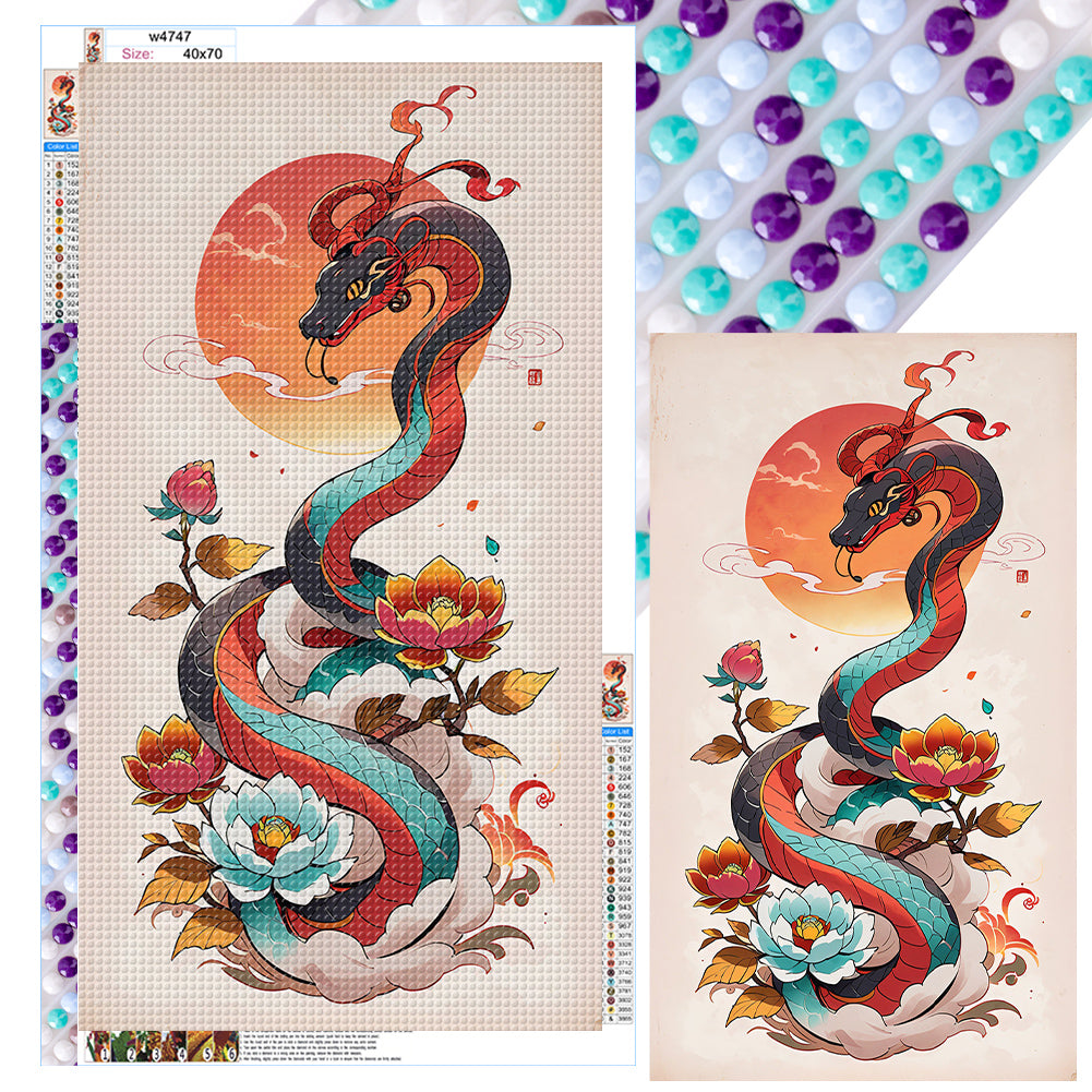 Snake - Full Round Drill Diamond Painting 40*70CM