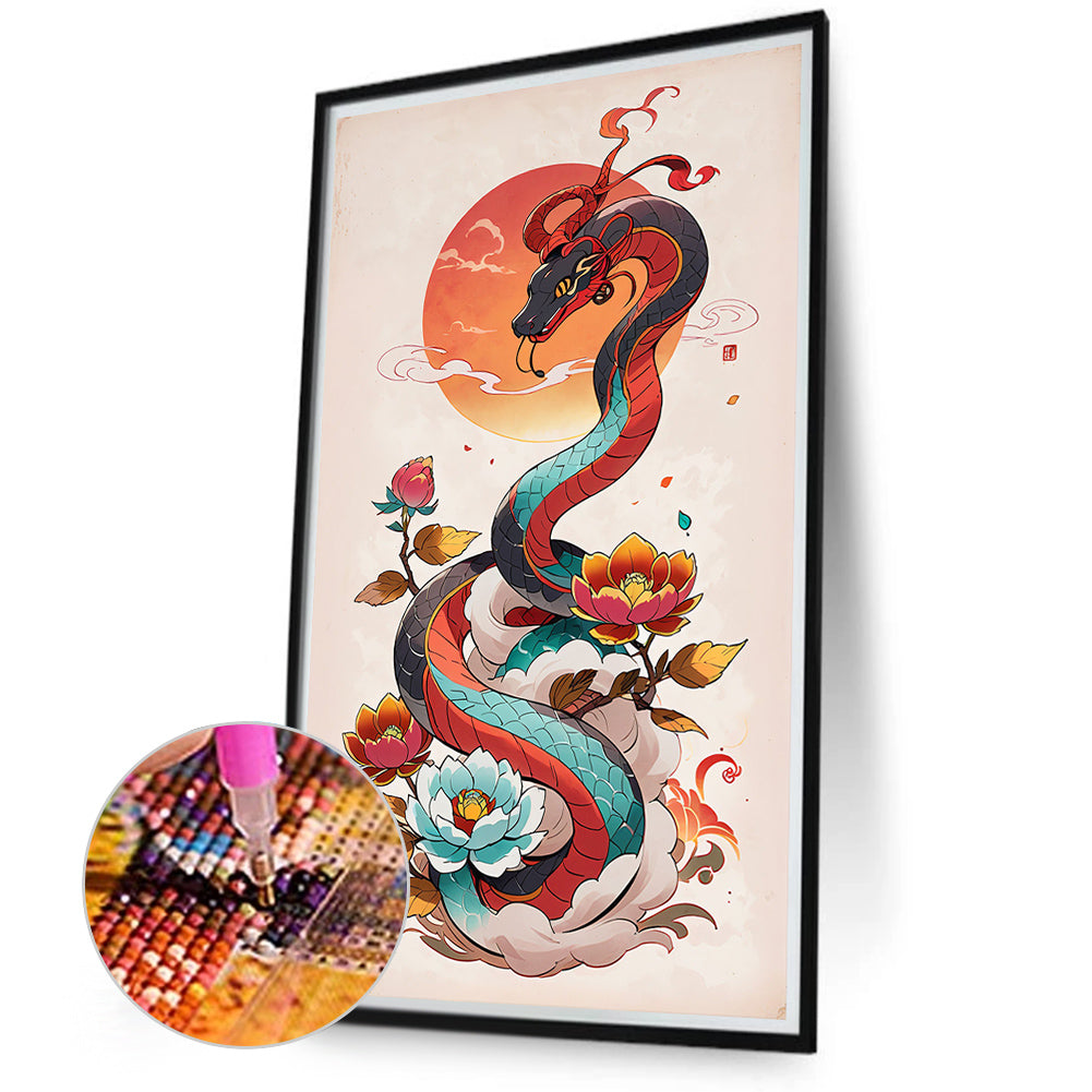 Snake - Full Round Drill Diamond Painting 40*70CM