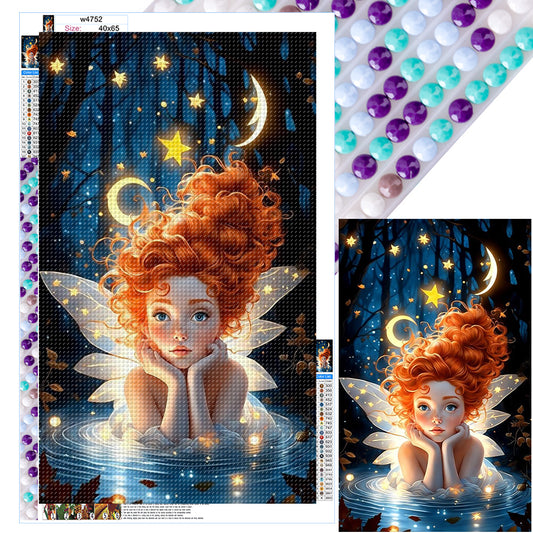 Moon Elf Girl - Full Round Drill Diamond Painting 40*65CM