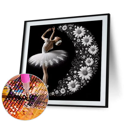 Daisy Flower Ballerina - Full Round Drill Diamond Painting 40*40CM