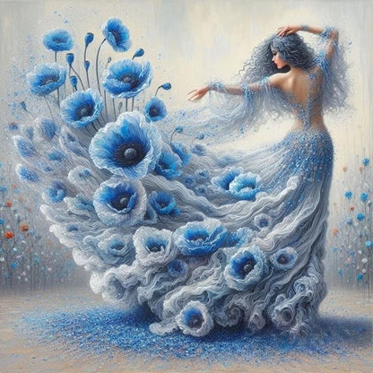 Beautiful Skirt Girl - Full Round Drill Diamond Painting 40*40CM