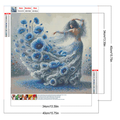 Beautiful Skirt Girl - Full Round Drill Diamond Painting 40*40CM