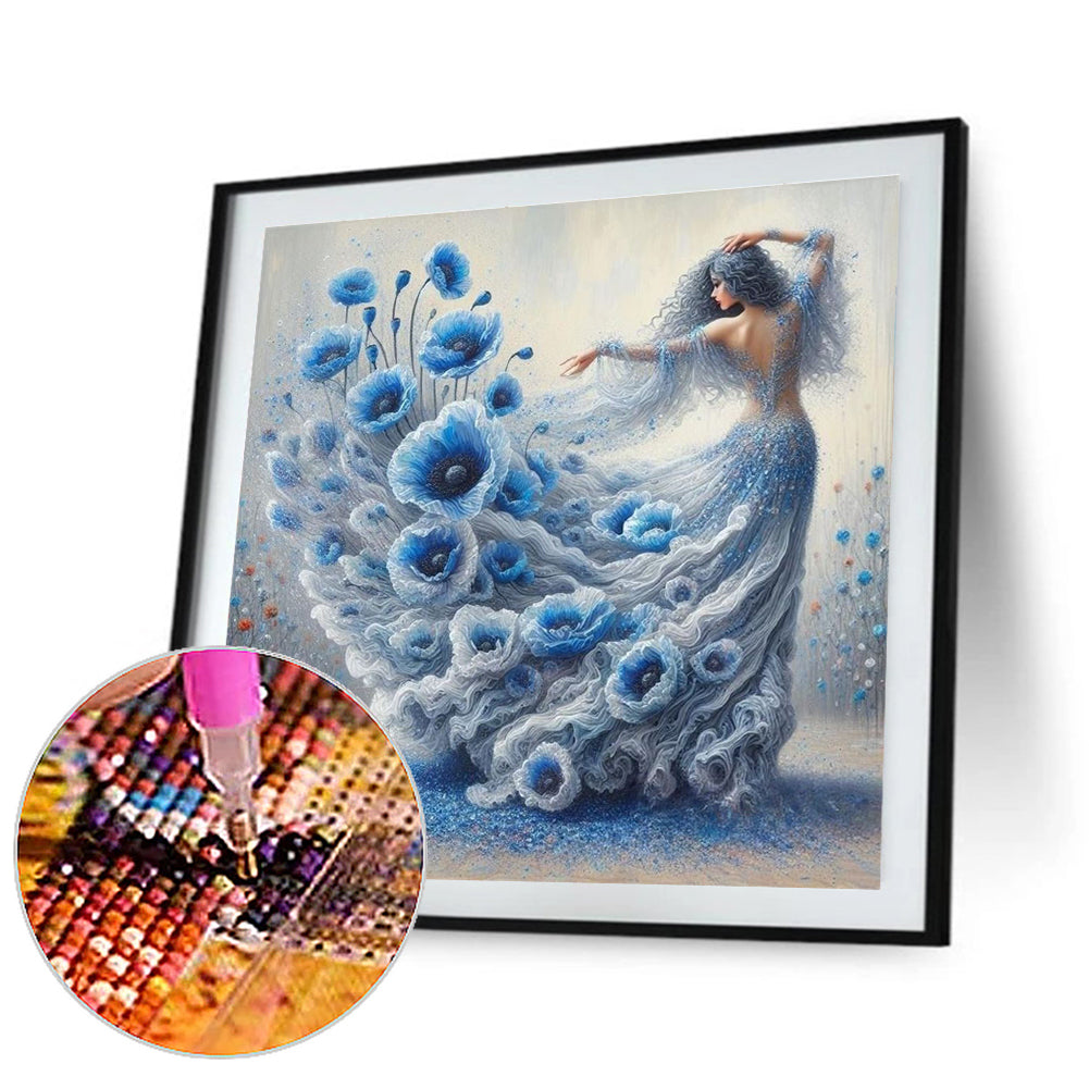 Beautiful Skirt Girl - Full Round Drill Diamond Painting 40*40CM