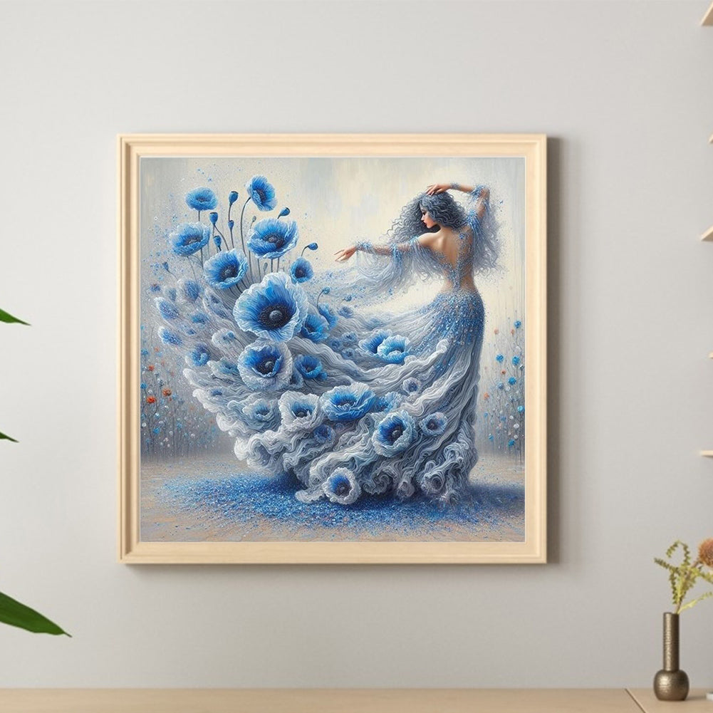 Beautiful Skirt Girl - Full Round Drill Diamond Painting 40*40CM