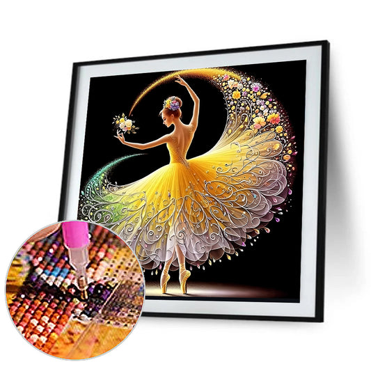 Beautiful Skirt Girl - Full Round Drill Diamond Painting 40*40CM
