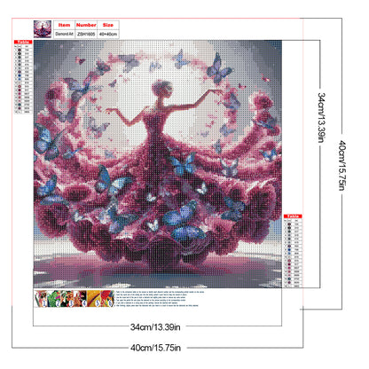 Beautiful Skirt Girl - Full Round Drill Diamond Painting 40*40CM