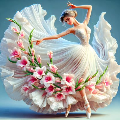 Beautiful Skirt Girl - Full Round Drill Diamond Painting 40*40CM