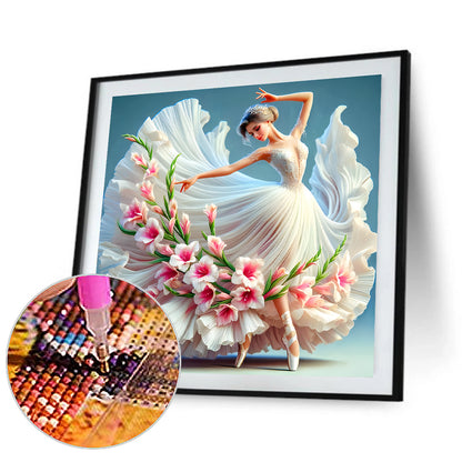 Beautiful Skirt Girl - Full Round Drill Diamond Painting 40*40CM
