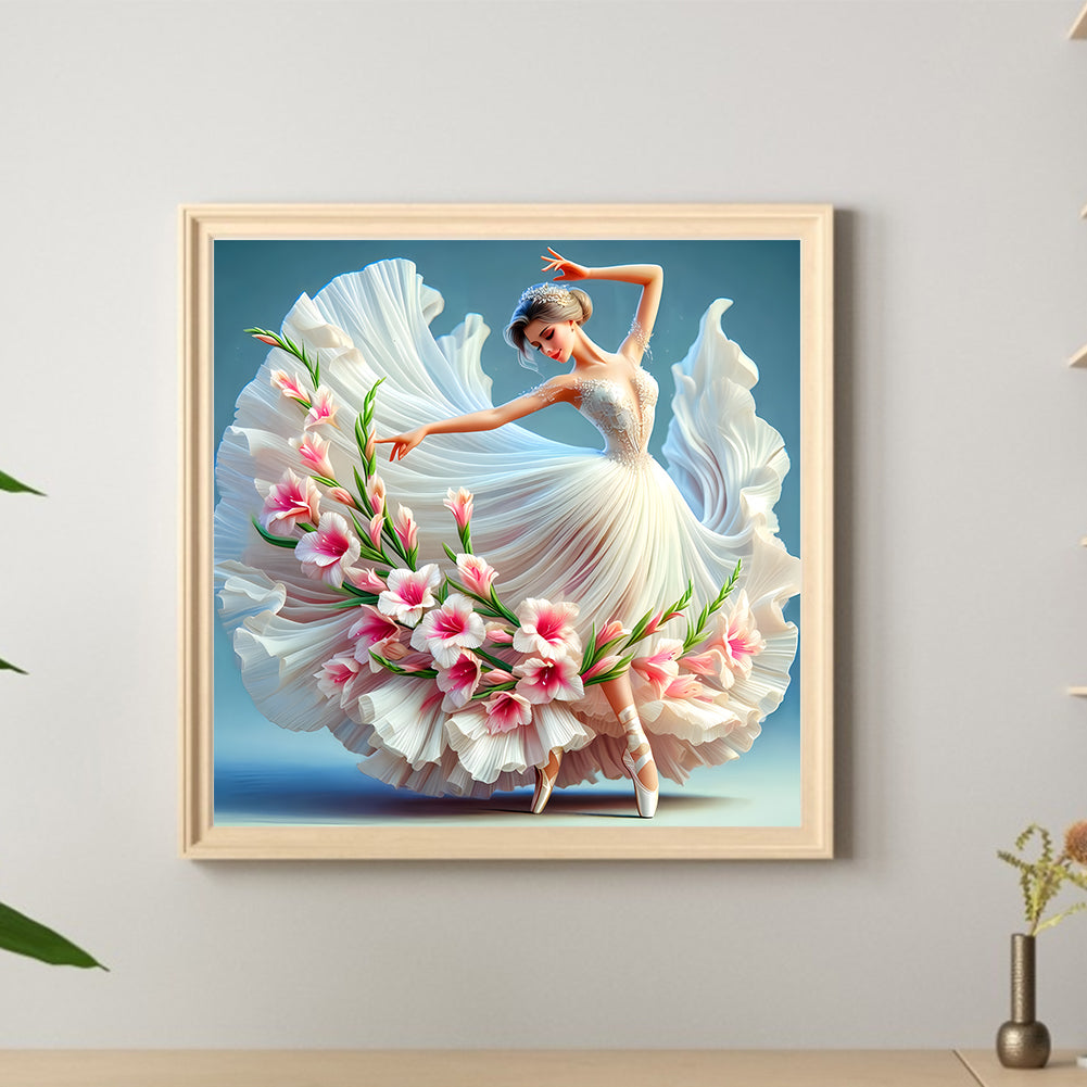 Beautiful Skirt Girl - Full Round Drill Diamond Painting 40*40CM