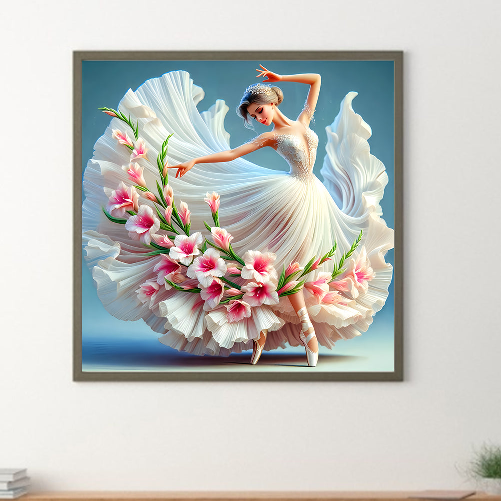Beautiful Skirt Girl - Full Round Drill Diamond Painting 40*40CM