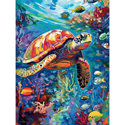 Colorful Turtle - Full Round Drill Diamond Painting 30*40CM