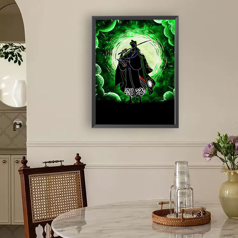 Anime Silhouette - Full Round Drill Diamond Painting 30*40CM