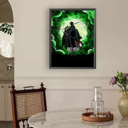 Anime Silhouette - Full Round Drill Diamond Painting 30*40CM