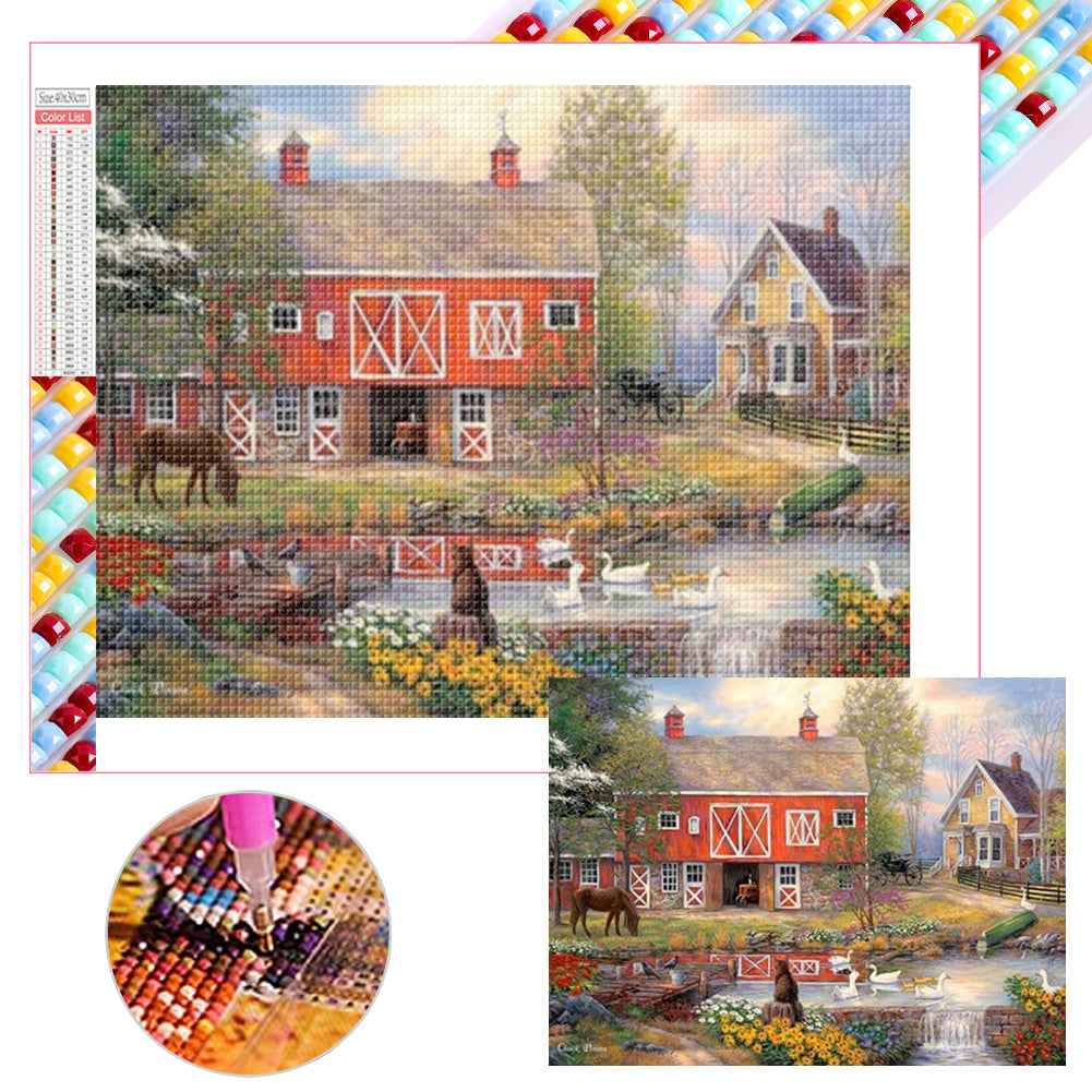 Farm Animals - Full Square Drill Diamond Painting 40*30CM