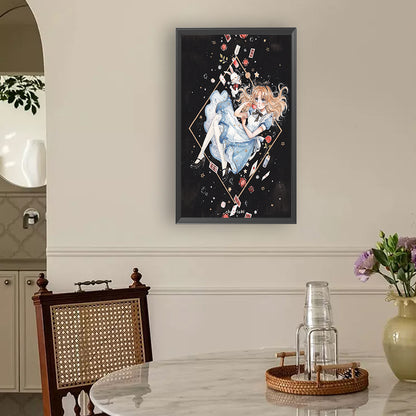 Illustrated Girl - Full Round Drill Diamond Painting 30*50CM