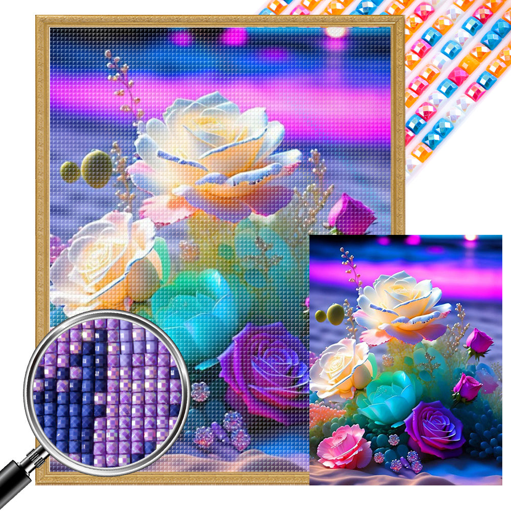 Flowers - Full AB Square Drill Diamond Painting 50*65CM