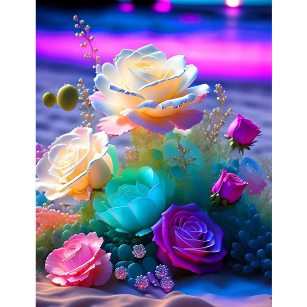 Flowers - Full AB Square Drill Diamond Painting 50*65CM