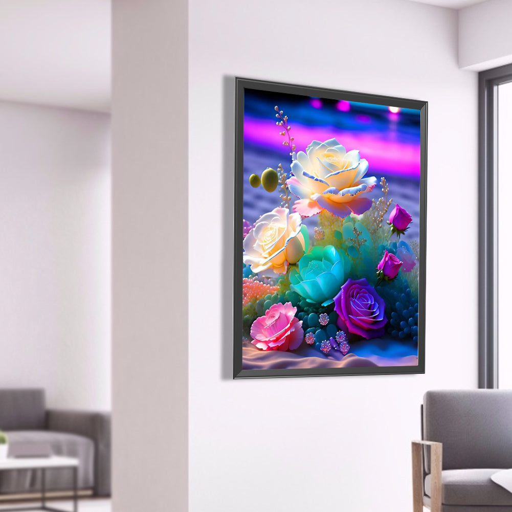 Flowers - Full AB Square Drill Diamond Painting 50*65CM