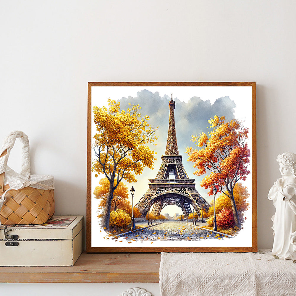 Eiffel Tower - Full Round Drill Diamond Painting 30*30CM