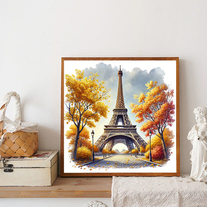 Eiffel Tower - Full Round Drill Diamond Painting 30*30CM