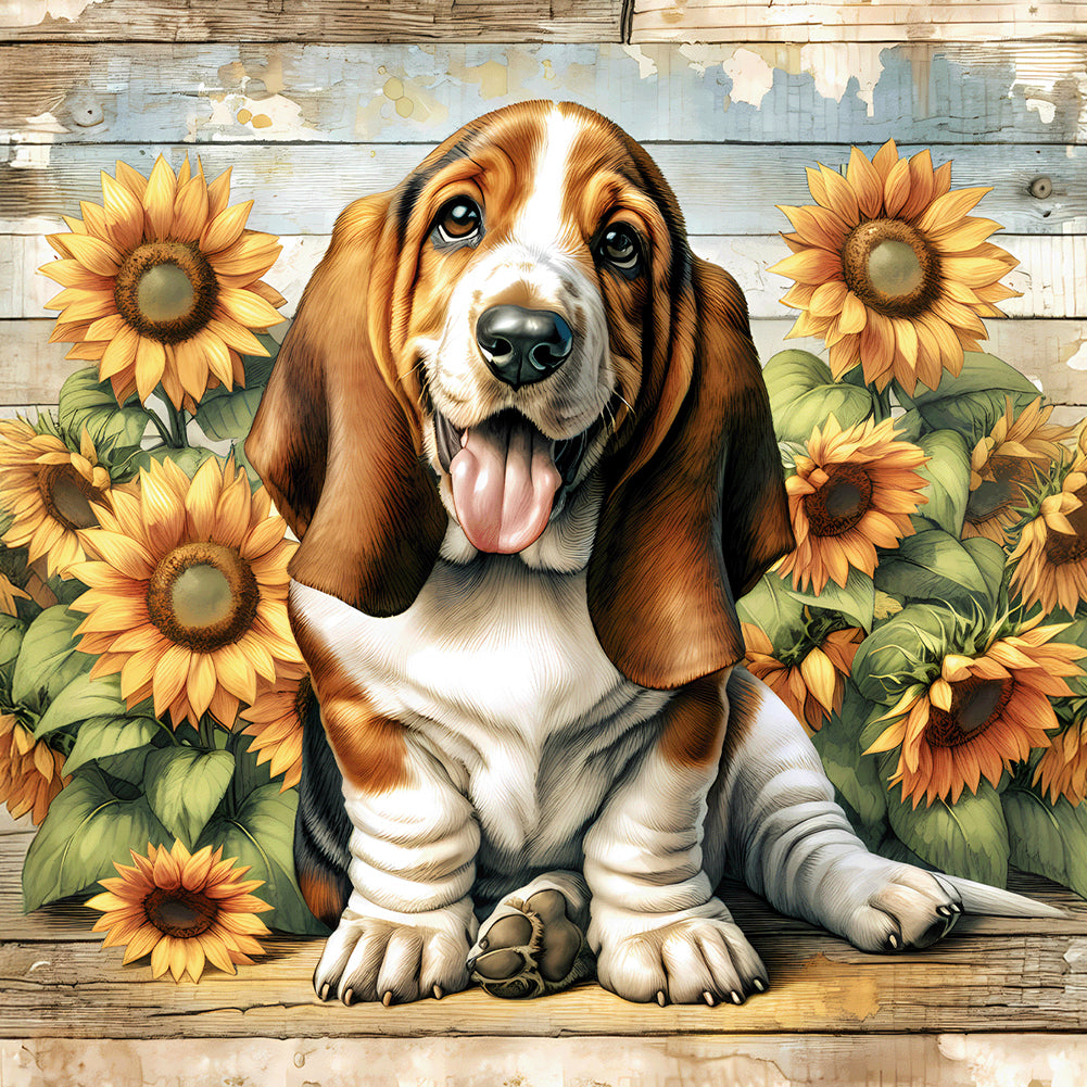 Beagle - Full Round Drill Diamond Painting 40*40CM