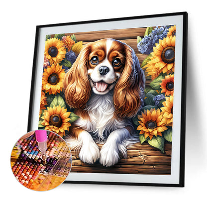 King Charles Spaniel - Full Round Drill Diamond Painting 40*40CM